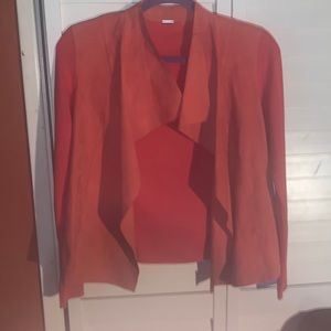 Woman XS jacket Rose color by ELIE Tahini in perfect condition lamb suede silk